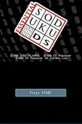 Essential Sudoku DS (Europe) screen shot title